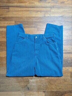 Men's Vintage Lee Denim Straight Leg Jeans Engineer Railroad Stripped 30x29